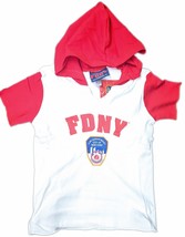 FDNY Kids Hoodie T-Shirt Youth NY Fire Dept Boys Girls Tee Red White (Sm... - £12.18 GBP+