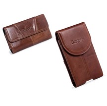 Vertical Leather Cell Phone Holster with Belt Clip 2 - £145.87 GBP