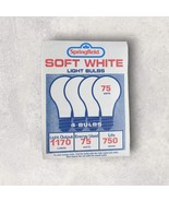 Springfield 75 Watt Soft White Light Bulbs New Old Stock 1 Pack of 4 bulbs  - $40.99 CAD