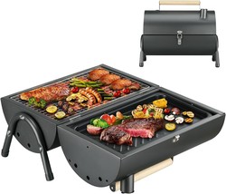 Travel Charcoal Grill, Tabletop Compact Barbecue Grill, Minimal Bbq Grill With - £53.24 GBP