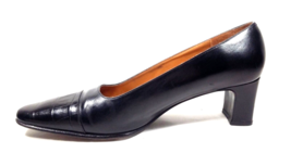 Women Heels Black Pump Size 7.5 Lauren RALPH LAUREN Almond Toe Business Uniform - £32.12 GBP