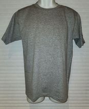 Men&#39;s Plain Blank Heavyweight Short Sleeve Tee T-Shirt Lot Hautes Grey - £12.78 GBP