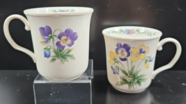 2 Noritake Conservatory Mugs Set Vintage Floral Gala Cuisine Coffee Cup Dish Lot - £23.66 GBP