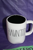Rae Dunn Haunted White Ceramic Coffee Beverage Drinking Mug Black Interior - £15.79 GBP