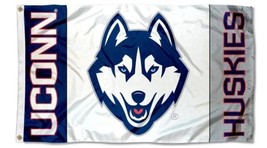 Connecticut huskies white college flag 3x5ft banner polyester with 2 brass grommets thumb200