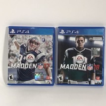 Madden NFL 17 &amp; 18 PS4 Bundle (Sony PlayStation 4 2016, 2017) Football Brady - £11.75 GBP
