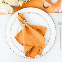 25 Pcs Orange Polyester 17X17&quot;&quot; Table Napkins Wedding Party Kitchen Linens Sale  - £24.29 GBP