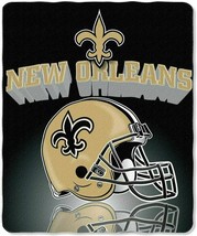 New Orleans Saints NFL 50 x 60 Fleece Throw Helmet Logo Blanket Bedding - $19.99