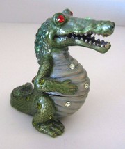 Alligator Gator Trinket Box~Crystals~Metal~Adorable~Collectible~Free Shi... - £27.10 GBP