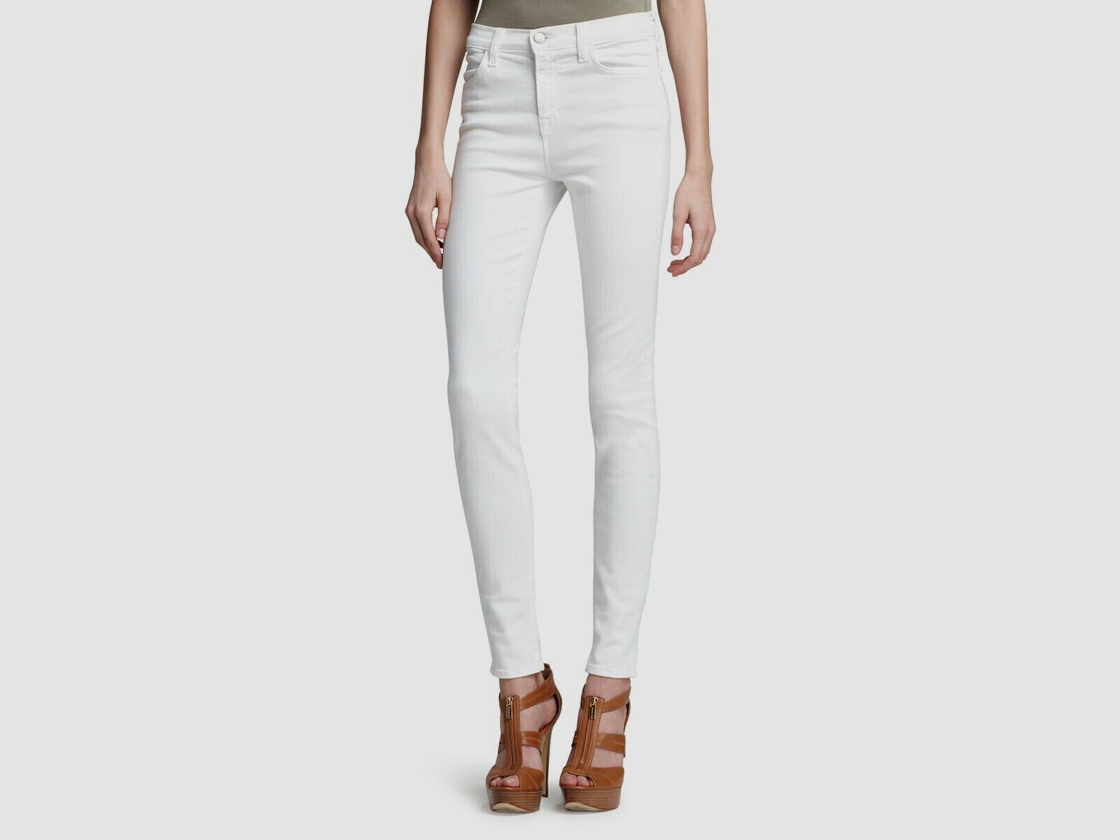 J Brand Maria Womens 27 White High Rise Skinny Denim Pants Jeans NWD DE81 - $19.59