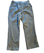 Vintage wool green G 48 military button fly pants 30&quot; waist - £35.45 GBP