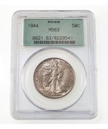 1944 50C Walking Liberty Half Dollar Graded by PCGS as MS-63 - $84.15