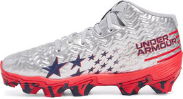 Under Armour Kids&#39; Spotlight Hammer USA MC Football Cleats Size 5.5 Silv... - $916.75 MXN