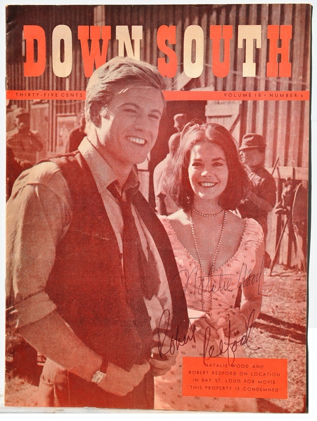 NATALIE WOOD &amp; ROBERT REDFORD SIGNED x2 - Down South Magazine 9&quot;x12&quot; w/COA - £812.89 GBP