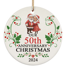 Santa Claus Couple Ornament Our 50th Anniversary Christmas 50 Years In Love Gift - $15.79