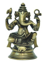 Elegant Brass Lord Ganesha Statue/Lord Ganpati Statue Ganesh ji Ganpati bappa - £69.69 GBP