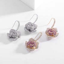 Blingbling Fancy Camille Flower Drop Earrings - £41.07 GBP