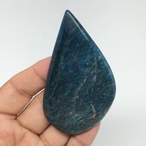 47.2g, 3.2&quot;x1.8&quot; Blue Apatite Cabochon Large Pear Shape @Madagascar,B1699 - £10.06 GBP
