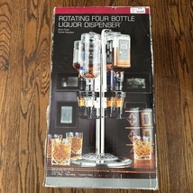 Godinger Rotating 4 Bottle Liquor Drink Dispenser Bar Silver Chrome New ... - $27.09 CAD