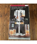 Godinger Rotating 4 Bottle Liquor Drink Dispenser Bar Silver Chrome New ... - €17,19 EUR