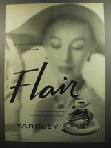 1952 Yardley Flair Perfume Ad - Whatever you wear - wear it with Flair - $18.49