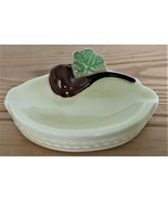 Arklow Pottery Pipe Ashtray Republic of Ireland Shamrock Clover Unique Vtg - $47.86 CAD