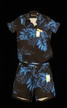 Robert Graham Heart of Darkness S/S  Shirt Medium Size with Matching Shorts 34&quot; - £271.29 GBP
