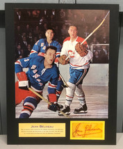 Jean Beliveau Montreal Canadiens Autograph Cut Signature 8x10 Photo - £107.42 GBP
