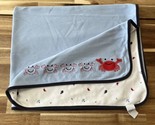 Vintage Gymboree Crabs and Whales Blue Baby Blanket 2001 Measures 36”x30” - $180.49
