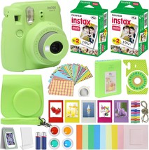 Fuji Film Instax Mini 9 Instant Camera Lime Green With Carrying Case, And More. - £124.66 GBP