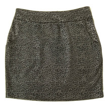 Twenty One Women&#39;s size Medium Stretch Mini Skirt Side Pockets Black Cheeta - £17.61 GBP