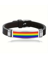 Gay Pride Silicone Bracelet LGBT Adjustable Rainbow Pride Bracelet  - $12.00