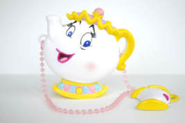 Disney Mrs. Potts Beauty And The Beast Tea Cup Musical Purse Bag Chip Mirror Toy - £23.96 GBP