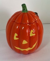 Hallmark Halloween Pumpkin Jack O’Lantern Ceramic Candy / Cookie Jar, NEW - £18.67 GBP