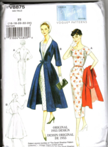 Vogue V8875 Misses 16 to 24 Circa 1955 Fitted Dress and Coat UNCUT Pattern - £17.47 GBP