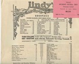 Lindy&#39;s Menu 1655 Broadway New York City 1958 Famous Cheese Cake Guys &amp; ... - $84.06