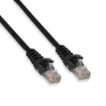 7Ft Cat6 Ethernet RJ45 Lan Wire Network Black UTP 7 Feet Patch Cable (5 Pack) - £23.17 GBP