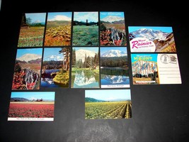 10 Mt. Rainier Postcard Set &amp; 2 14 Postcard Book Albu Ms Washington National Park - £11.76 GBP