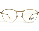 Persol Gafas Monturas 7007-V 1069 Mate Brillante Oro Redondo Completo Borde - £67.18 GBP