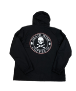 Death Wish Coffee Black 1/2 Zip Anorak Hooded Nylon Jacket Adult Size Large - $59.39