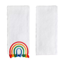 NEW Rainbow Love Pride Decorative Hand Towels Set of 2 white 16 x 25 in.... - $11.95