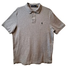 Polo Ralph Lauren Mens. Polo Shirt Heather Gray Cotton Sz Medium Charcoa... - $19.63