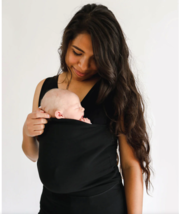 Lalabu Soothe Shirt Black Tank Top Skin To Skin Stretch Breastfeeding Nu... - $38.45
