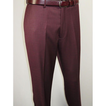 Mens Three Piece Suit Vested VITALI Soft Fabric With Sheen M3090 Burgundy 3Piece image 12