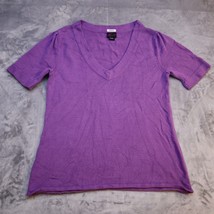 Torrid Shirt Women 0 Purple Casual Lightweight VNeck Short Sleeve Plus Size - £18.50 GBP