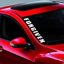 For Noizy Graphics 20&quot; Forgiven #1 Cross Side Windshield Banner  Car Sticker Vin - £77.36 GBP