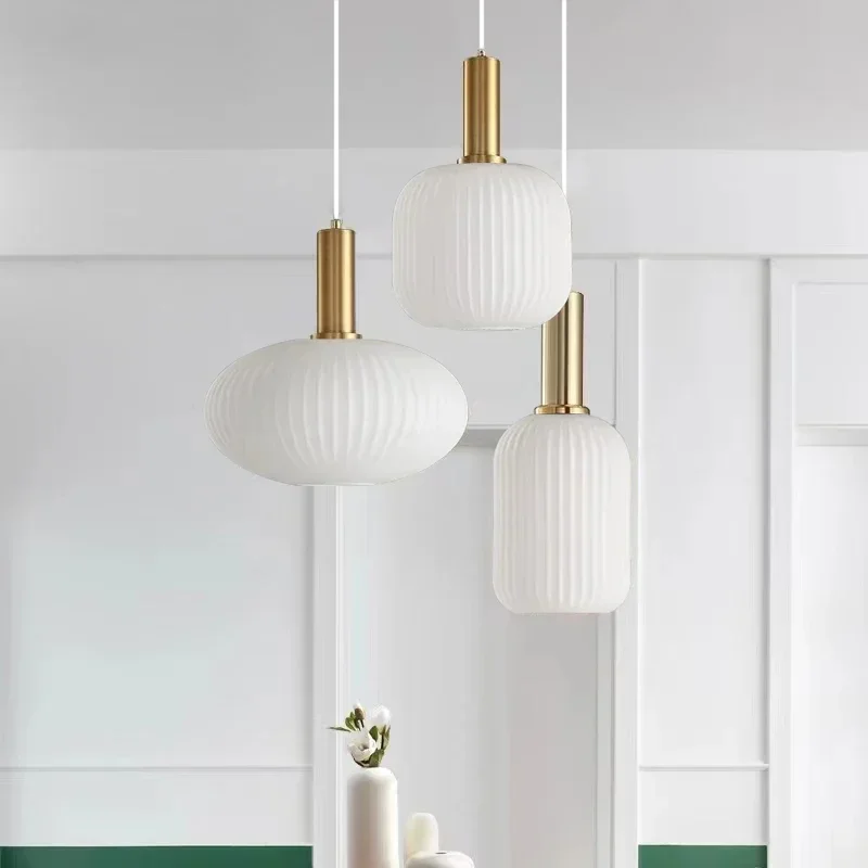 White Glass LED Pendant Lamp Modern Hanging Chandeliers Lighting Fixture... - $59.51+