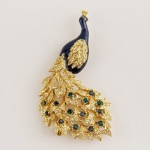 Rhinestone Peacock Brooch Pin Fashion Jewelry Multicolored Crystal Gems - $19.99