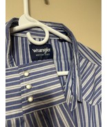 Wrangler Shirt Western Pearl Snap Striped Cowboy Men&#39;s 3XL - $32.82 CAD