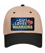 This Girl Loves Her Warriors Novelty Khaki Mesh License Plate Hat - £22.70 GBP